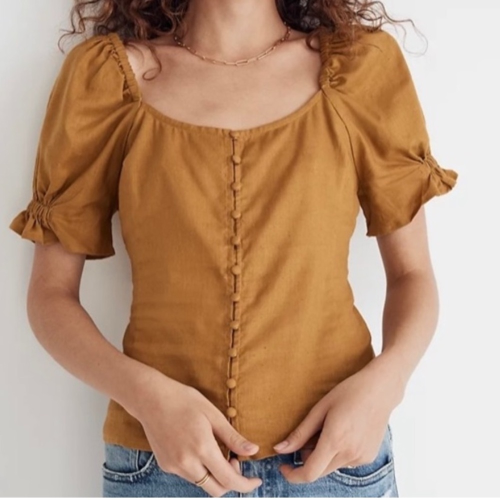 Madewell square neck blouse